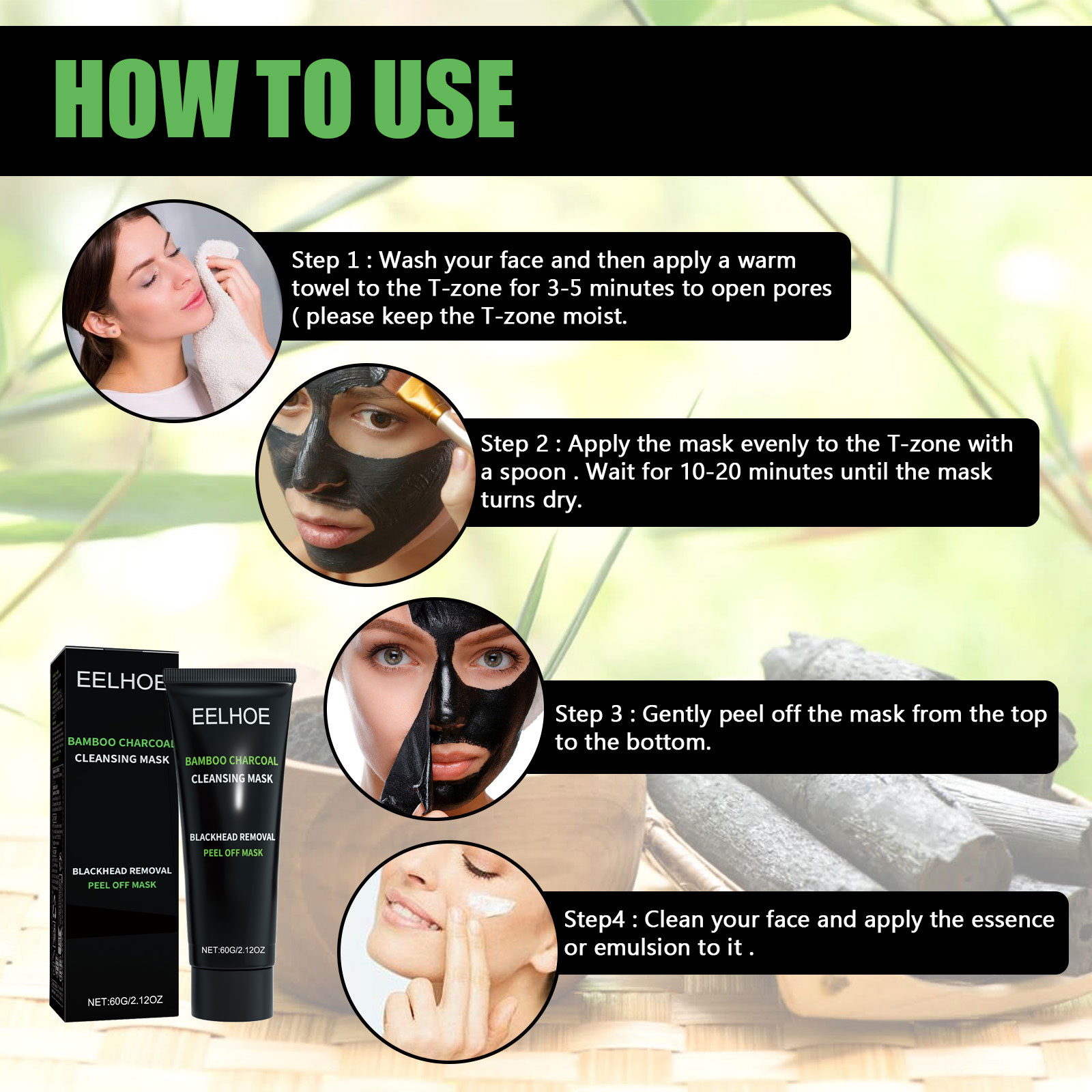 Отрывная маска с бамбуковым уг – обзор и цена Mud Mask Kaolin